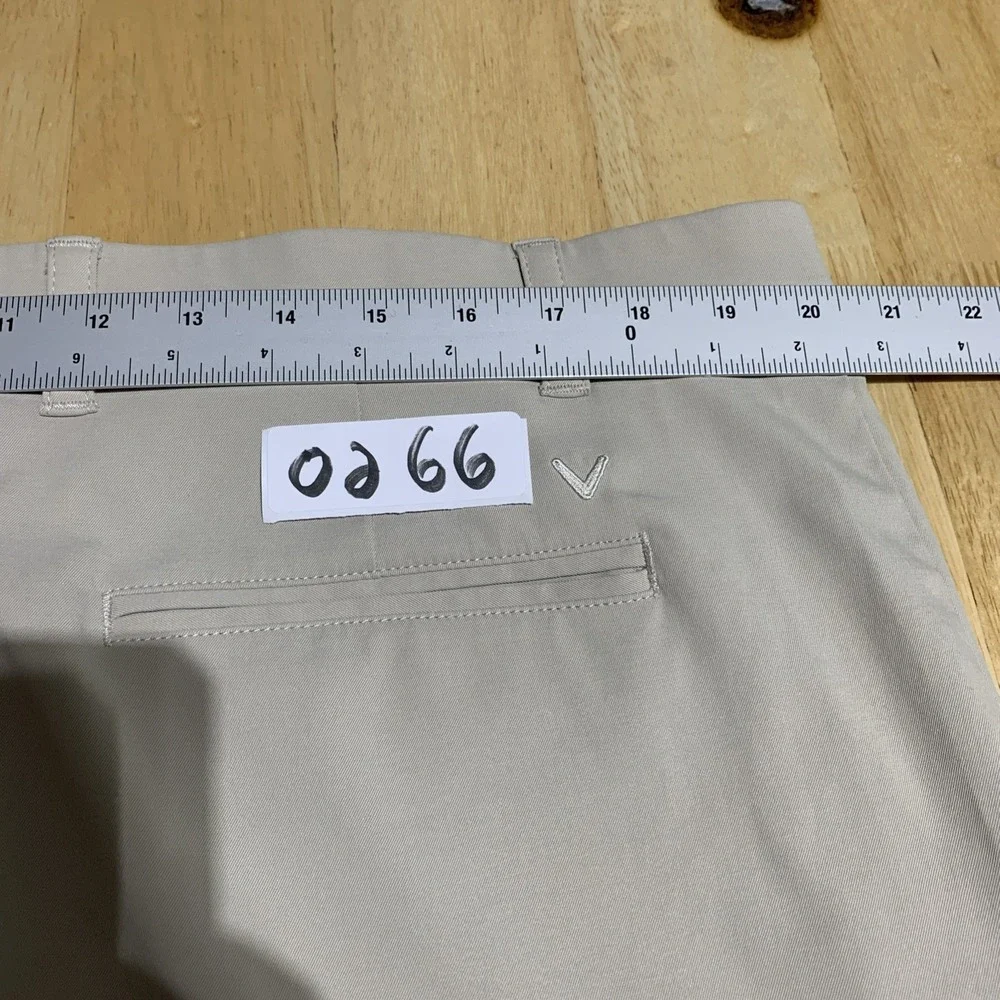 Callaway Men's Silver‎ Lining Golf Pants, Cream Color Flex Fabric 40x30
